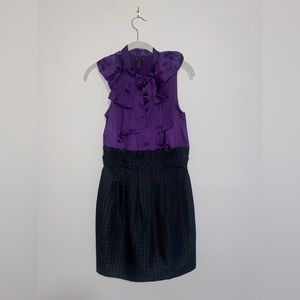 Purple & black colorblock BCBG dress